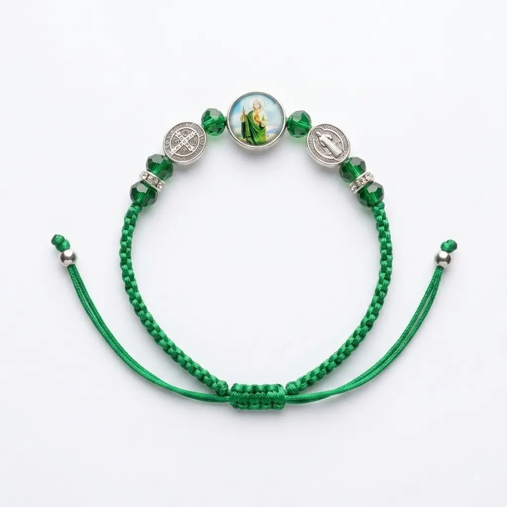 Pulsera de hilo verde - San Judas