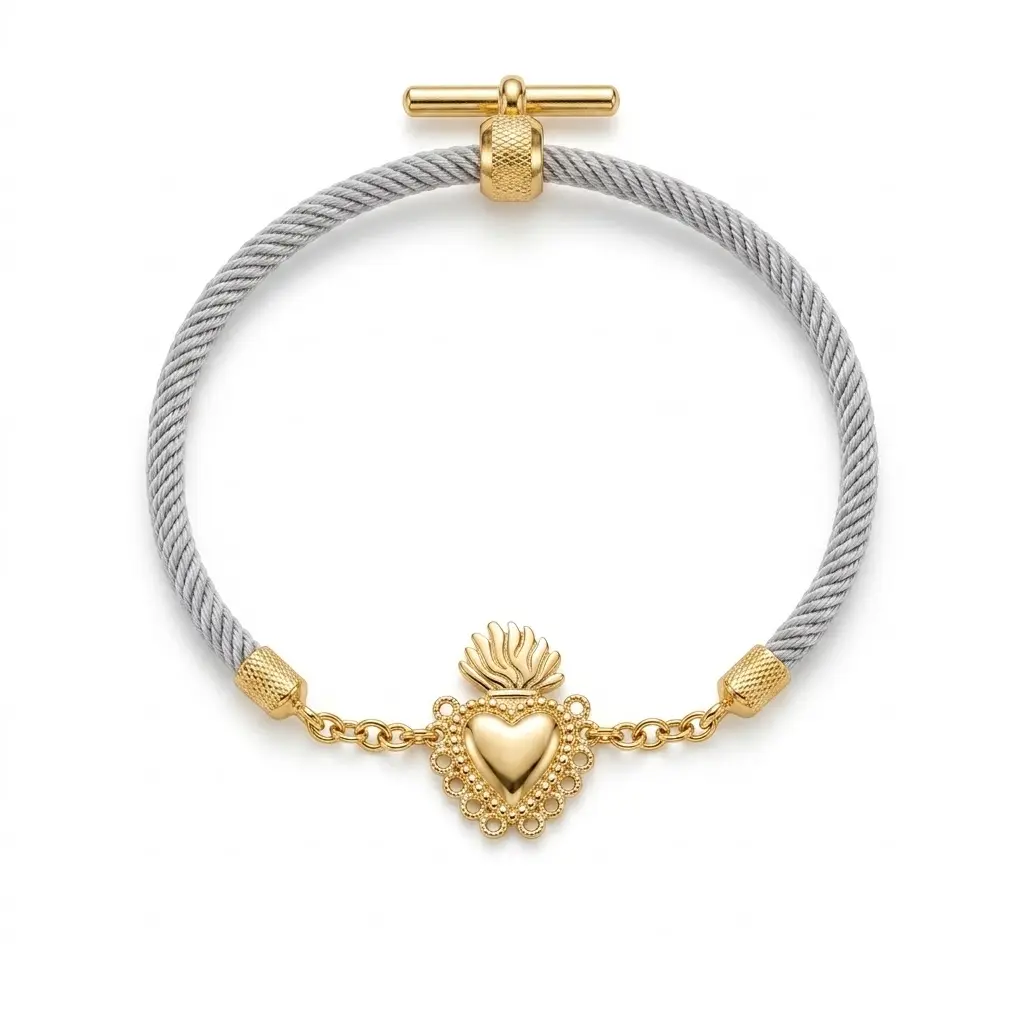 Pulsera corazón - Gris