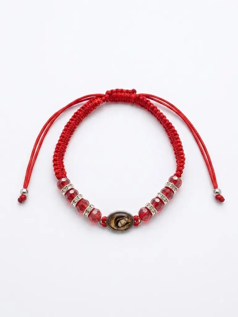 Pulsera de hilo rojo - Virgen de Guadalupe