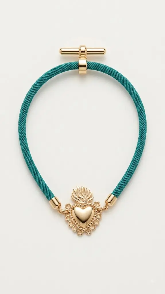 Pulsera corazón - Turqueza